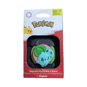 4-O PopSockets MagSafe Round Phone Grip & Stand - Pokemon Enamel Bulbasaur
